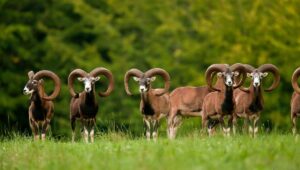 les mouflons réintroduits dans les gorges de l'auvézère depuis 1966 dans le périgord vert